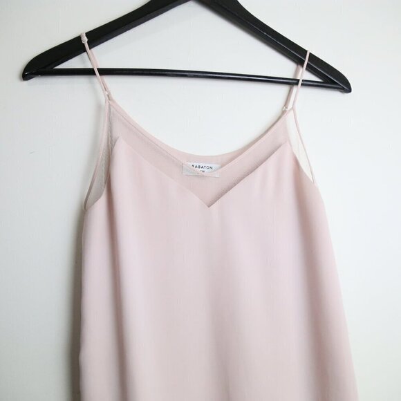 Aritzia Babaton Galen Camisole Mesh Tank Top Light Pink Blouse Size XXS - Picture 2 of 6